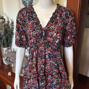 NWT apricot size XS Floral Multicolor Women's Dress
